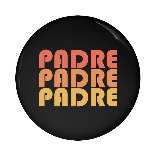 Padre Typography 1970S Pin Buttons