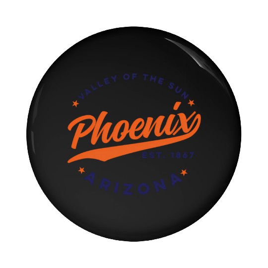 Phoenix Arizonna Valley Of The Sun Color Text Pin Buttons