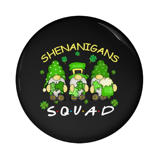 St Patrick'S Day Shenanigans Squad Three Gnomes Pin Buttons