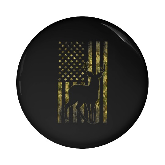 Mule Buck Deer Hunting American Camouflage Usa Pin Buttons