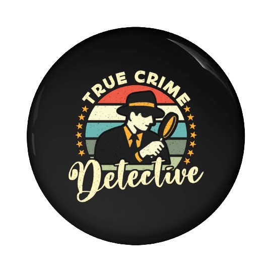 Detective True Crime Detective Retro Investigation Pin Buttons