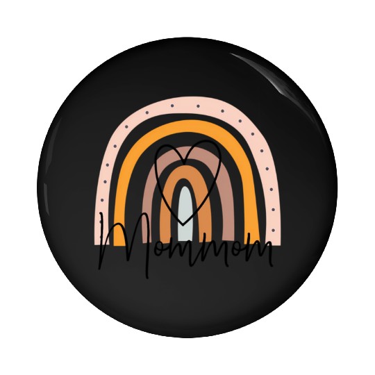 Mommom Rainbow Heart Grandma Mother'S Day Pin Buttons
