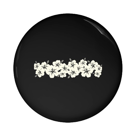 Surfer Style Floral Hibiscus Flower Row 1970S Pin Buttons