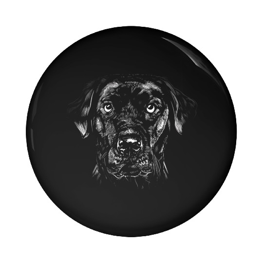Labrador Retriever Realistic Labrador Dog Face Pin Buttons
