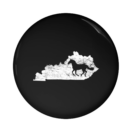Kentucky Map Horse Kentucky Pin Buttons
