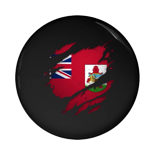 Proud Bermudians Torn Ripped Bermuda Flag Pin Buttons