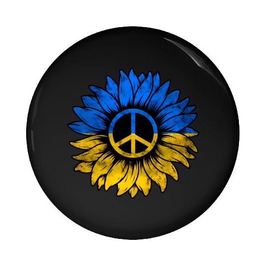 Ukrainian Flag Ukraine Flag Sunflower Pin Buttons