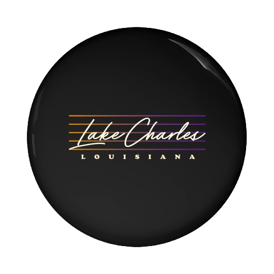 Lake Charles Louisiana Style Pin Buttons