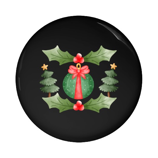 Sweet Merry Christmas Tree Pin Buttons