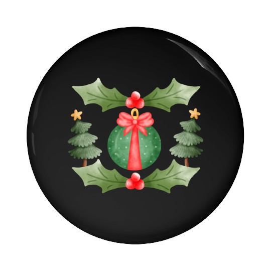 Sweet Merry Christmas Tree Pin Buttons
