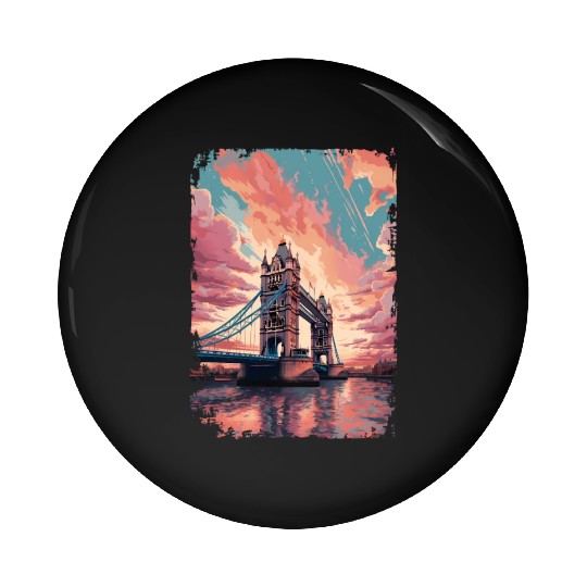 London Skyline Pin Buttons