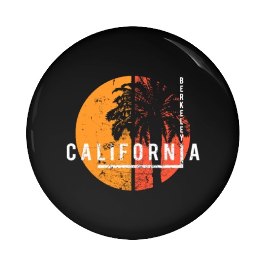 Berkeley California Cool Palm Tree Native Pin Buttons
