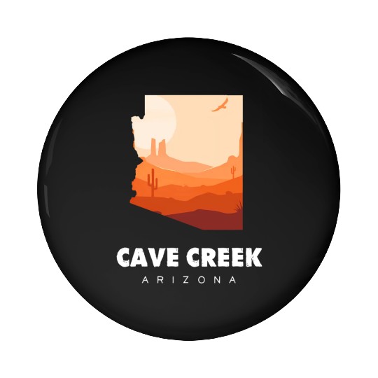 Caving Cave Creek Arizonna For Caveman Hiker Pin Buttons