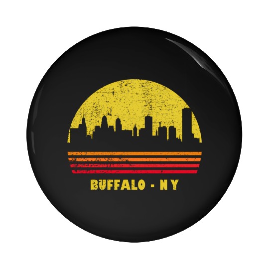 Sunset Buffalo Ny yline Pin Buttons