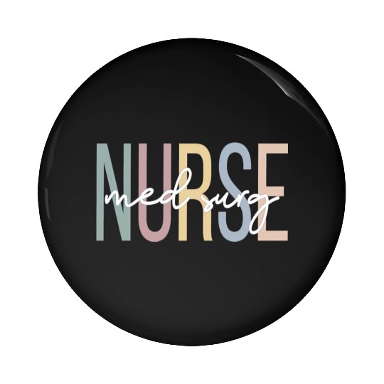 Medical-Surgical Nursing Boho Med Surg Nurse Pin Buttons