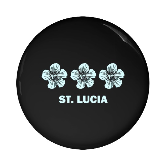 St Lucia Tropical Hibiscus Flower Pin Buttons
