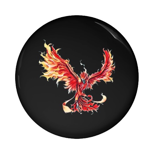 Phoenix From The Ashes Mythical Fire Bird Phoenix Pin Buttons