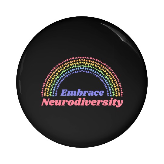 Embrace Neurodiversity Rainbow Pin Buttons
