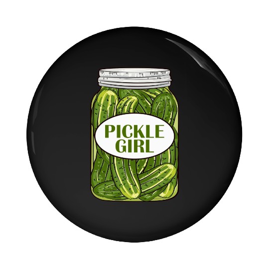 Pickle Girl Who Loves Pickles Pin Buttons