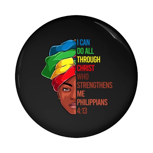 African American Jesus Christian Black Pin Buttons