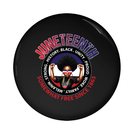 Juneteenth Red White and Blue Power Pin Buttons
