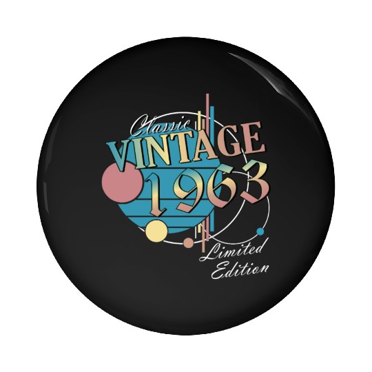 60th birthday 1963 60 er birthday Pin Buttons