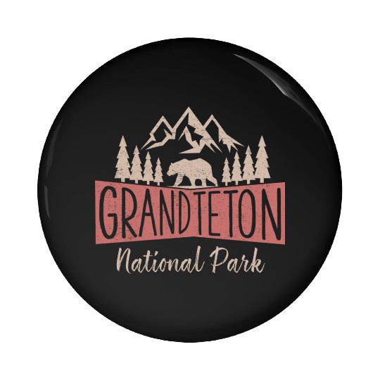 Vintage Grand Teton National Park Us Mountains Pin Buttons