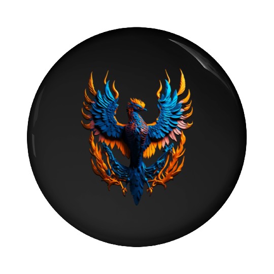Neon Phoenix Pin Buttons