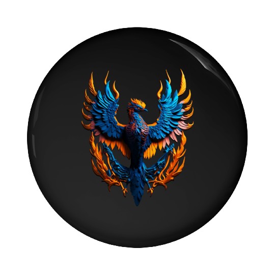Neon Phoenix Pin Buttons