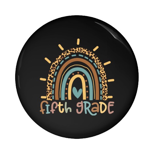 Fifth Grade Rainbow Girls Boys Teacher Team Pin Buttons