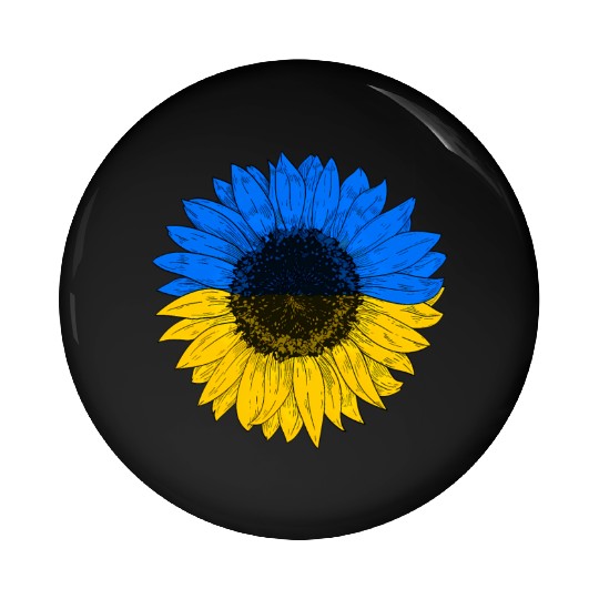 Ukraine Flag Sunflower Ukrainian Flag Pin Buttons