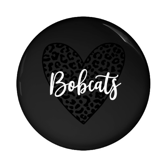 Bobcats School rit Mascot Leopard Heart Game Day Pin Buttons