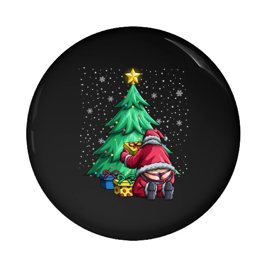 Santa Winter Whale Tail Ugly Santa Claus Gif Pin Buttons