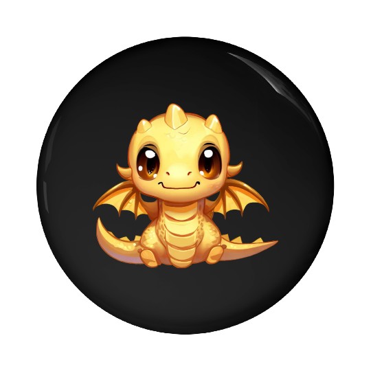 Cute Dragon Reptile Pin Buttons