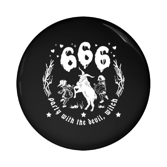 666 Party With The Devil, Witch Pin Buttons