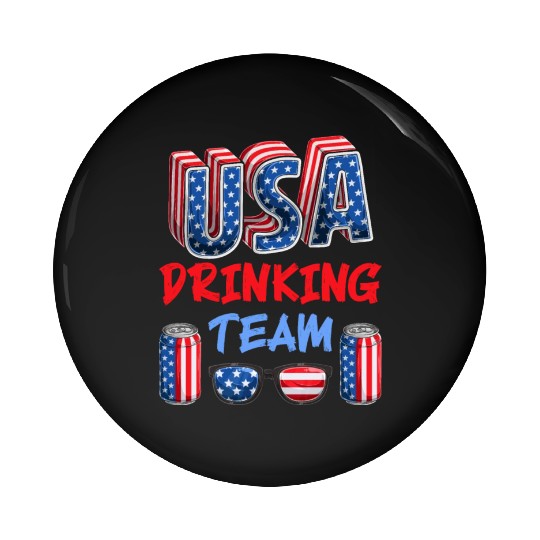 USA Drinking Team America Party US Patriots Pin Buttons
