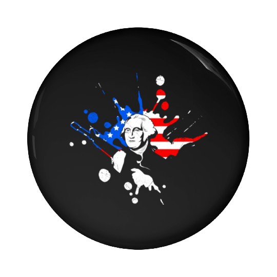 Merica George Washington Independence Day Pin Buttons