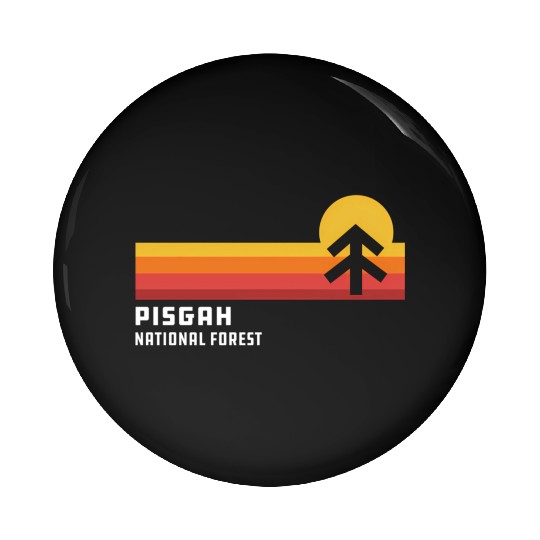 Retro Sunset Pisgah National Forest Asheville Pin Buttons