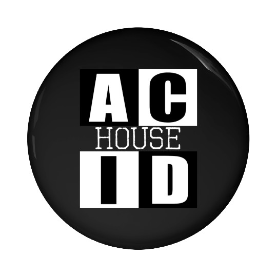 ACID HOUSE music logo Pin Buttons