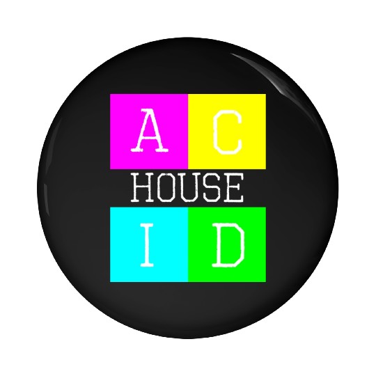Acid house logo Pin Buttons