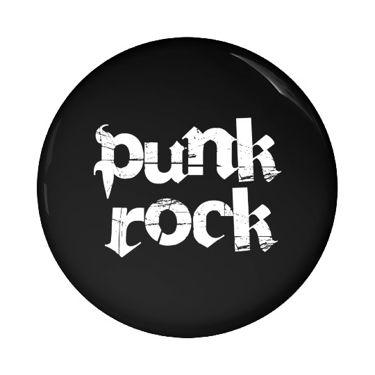 punk rock bold text Pin Buttons