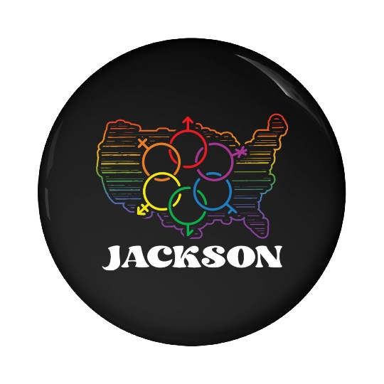 Jackson Pride Month Pride Flag LGBT Community LGBT Pin Buttons