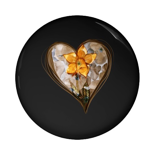 Spring Daffodil Springtime Pin Buttons