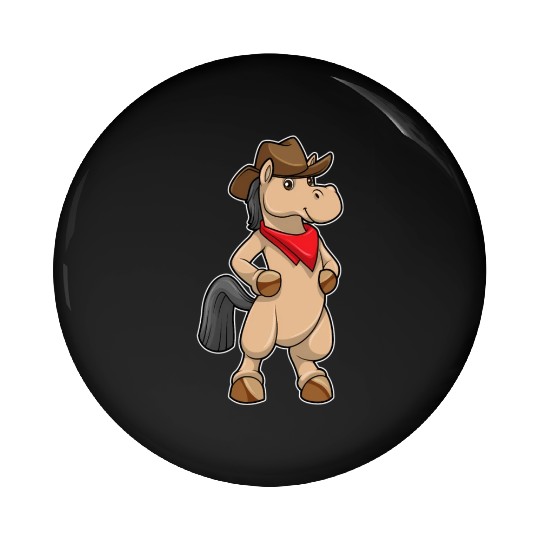 Horse Cowboy Pin Buttons