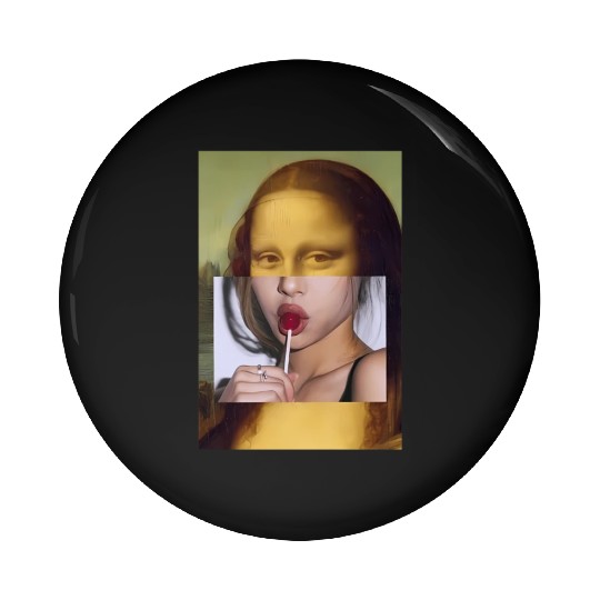 Mona Lisa Lollipop Mona Lisa Pin Buttons