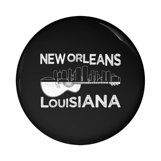 Souvenir New Orleans Guitar Music Louisiana New Pin Buttons