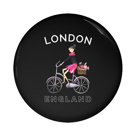 London England Biking Bicycling Pin Buttons
