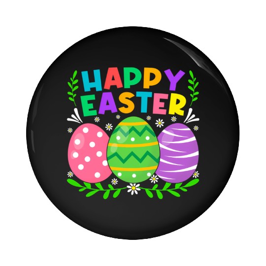Happy Easter Day Bunny Eggs Easter Pin Buttons