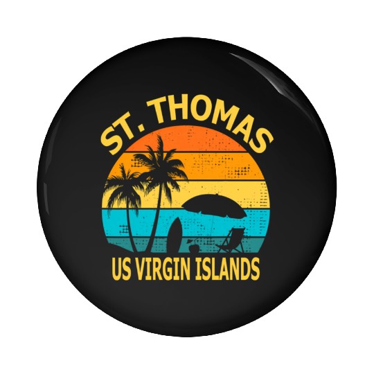 Travel St Thomas Us Virgin Islands Vacation Souven Pin Buttons