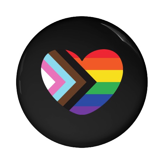 Pride Rainbow Heart Pin Buttons